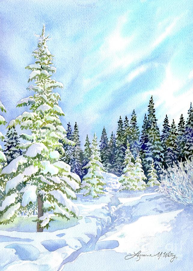 Winter Painting - New Fallen Snow by Lorraine Watry