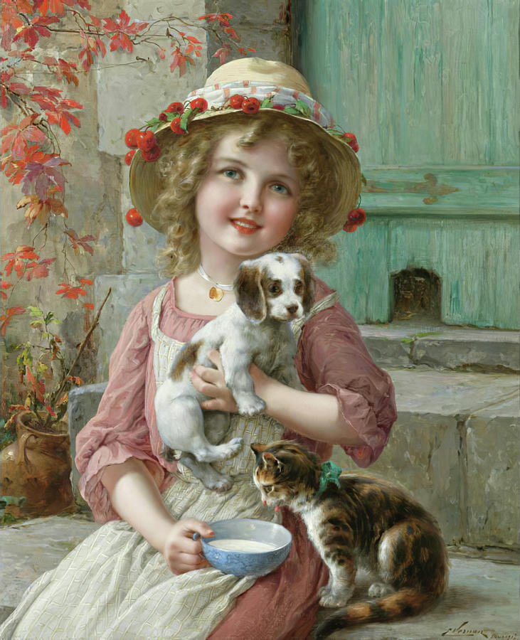 New Friends Painting by Emile Vernon