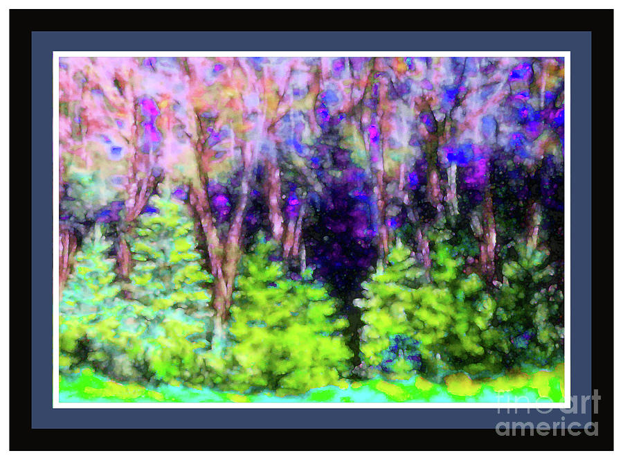 New Growth Pines Pastel by Shirley Moravec
