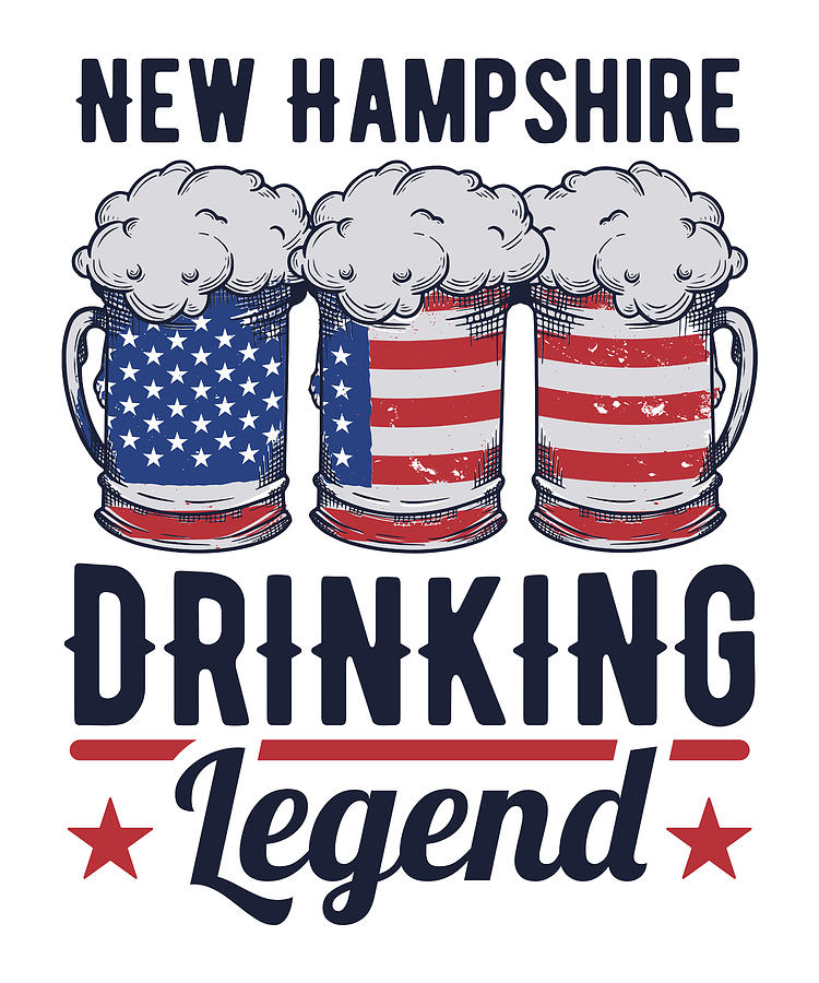 New Hampshire Drinking Legend Oktoberfest July 4th Digital Art by