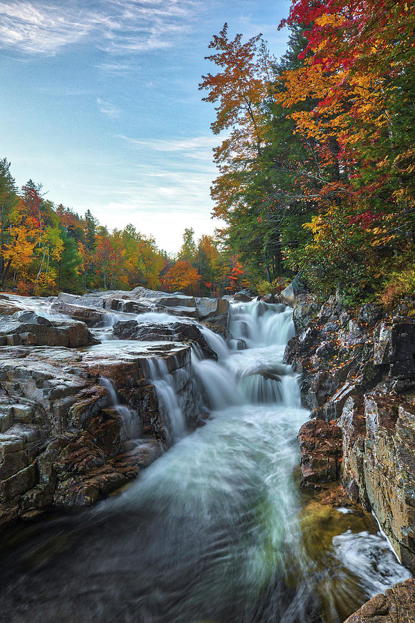 New Hampshire Fall Foliage at Rocky Gorge Photograph by Juergen Roth