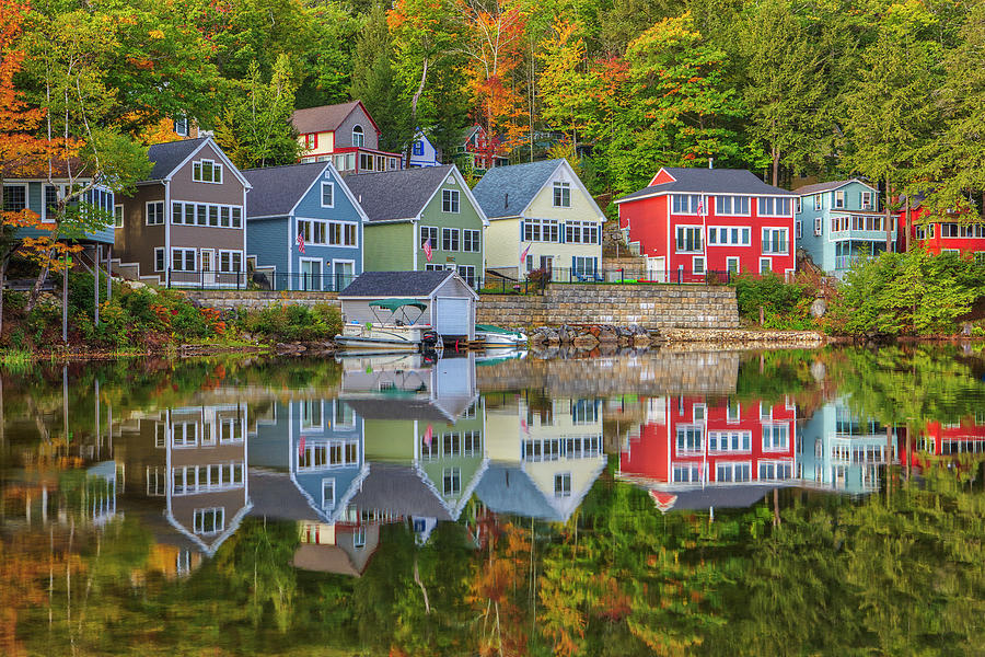 New Hampshire Lake Winnipesaukee Fall Foliage Photograph by Juergen Roth