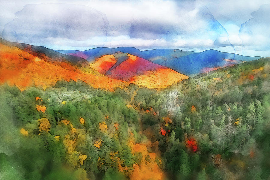 New Hampshire Landscape - 01  Painting by AM FineArtPrints