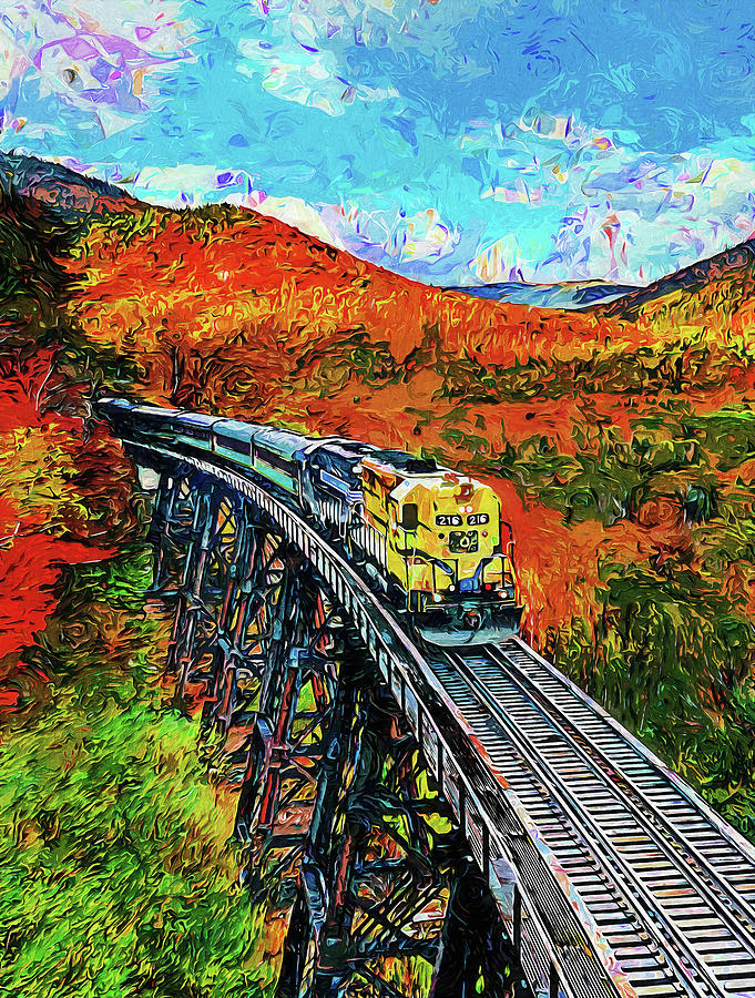 New Hampshire Landscape - 07 Painting by AM FineArtPrints