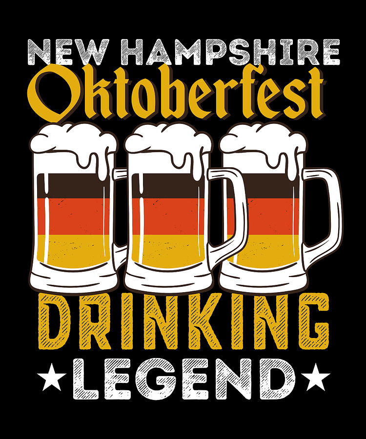 New Hampshire Oktoberfest Drinking Legend Beer Digital Art by Qwerty