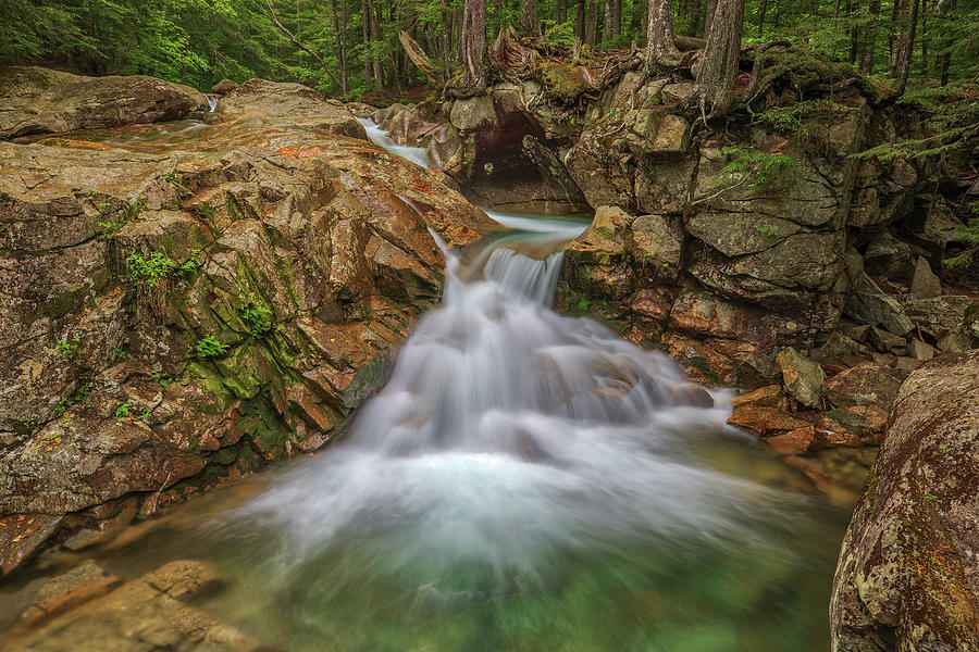 New Hampshire Pemigewasset River Waterfall Photograph by Juergen Roth