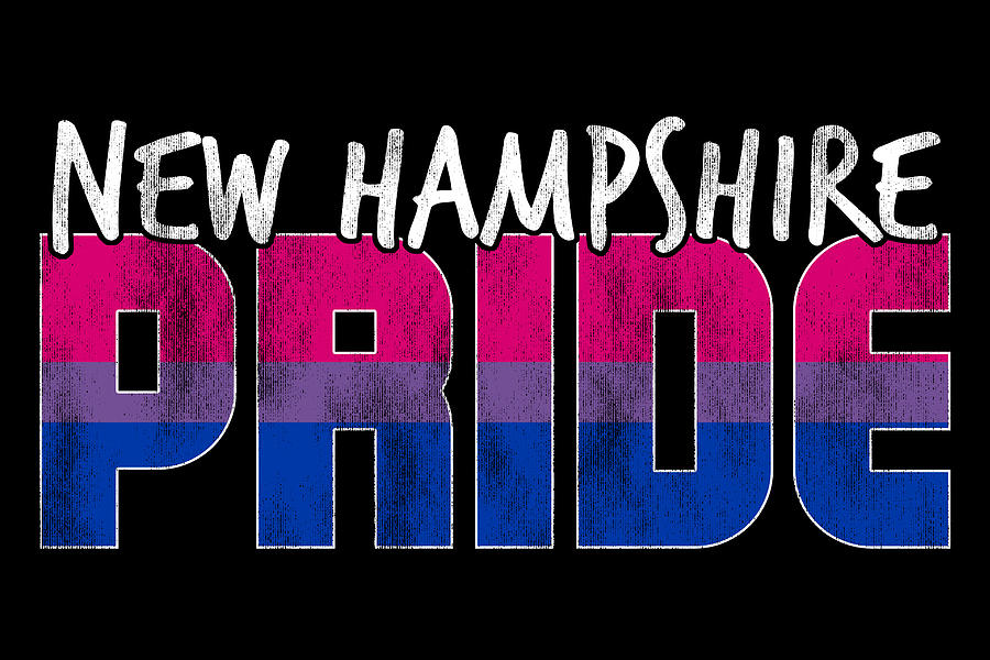 New Hampshire Pride Bisexual Flag Digital Art by Patrick Hiller Fine