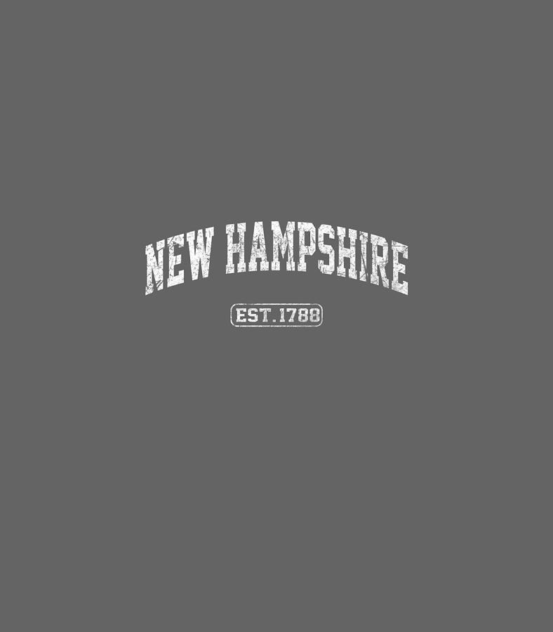 New Hampshire Vintage State Athletic Style Digital Art By Samuel Malin ...