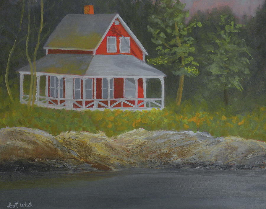 New Harbor Cottage Painting by Scott W White