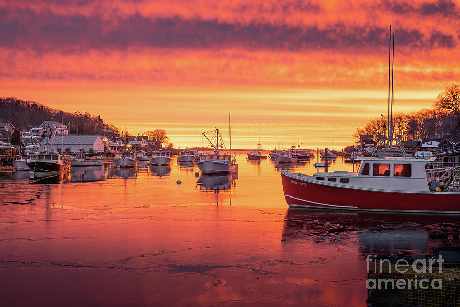 New Harbor Sky on Fire Photograph by Benjamin Williamson