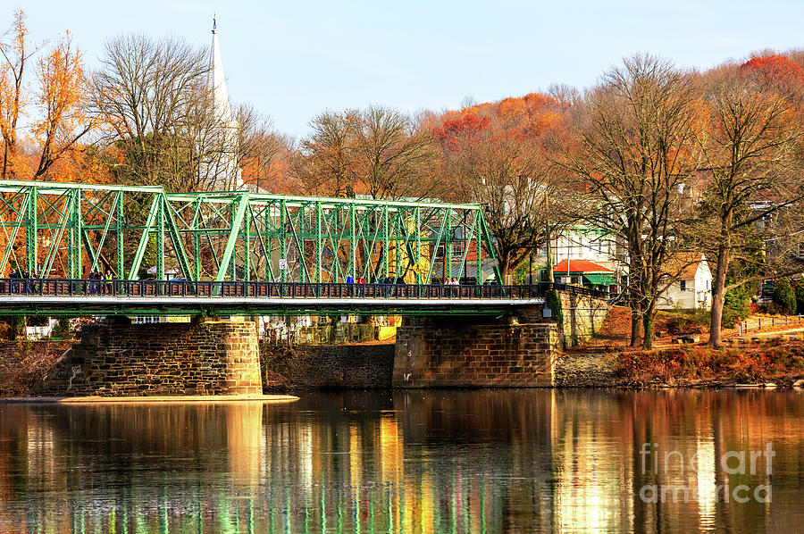 New Hope Bridge in Pennsylvania Photograph by John Rizzuto