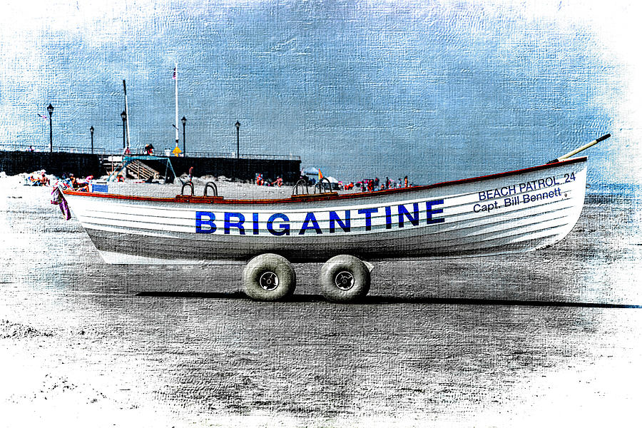 New Jersery-brigantine Life Guard Boat Photograph
