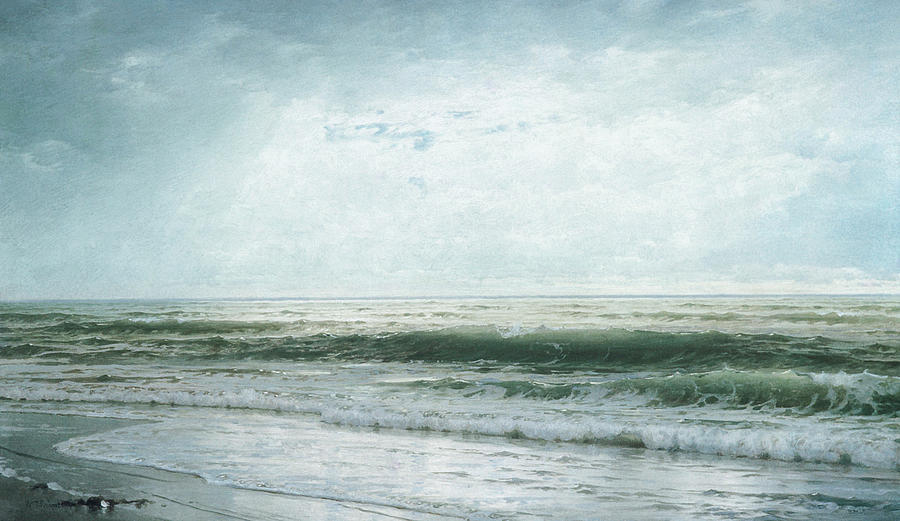 Vintage Painting - New Jersey Beach by William Trost Richards 1901 by William trost Richards