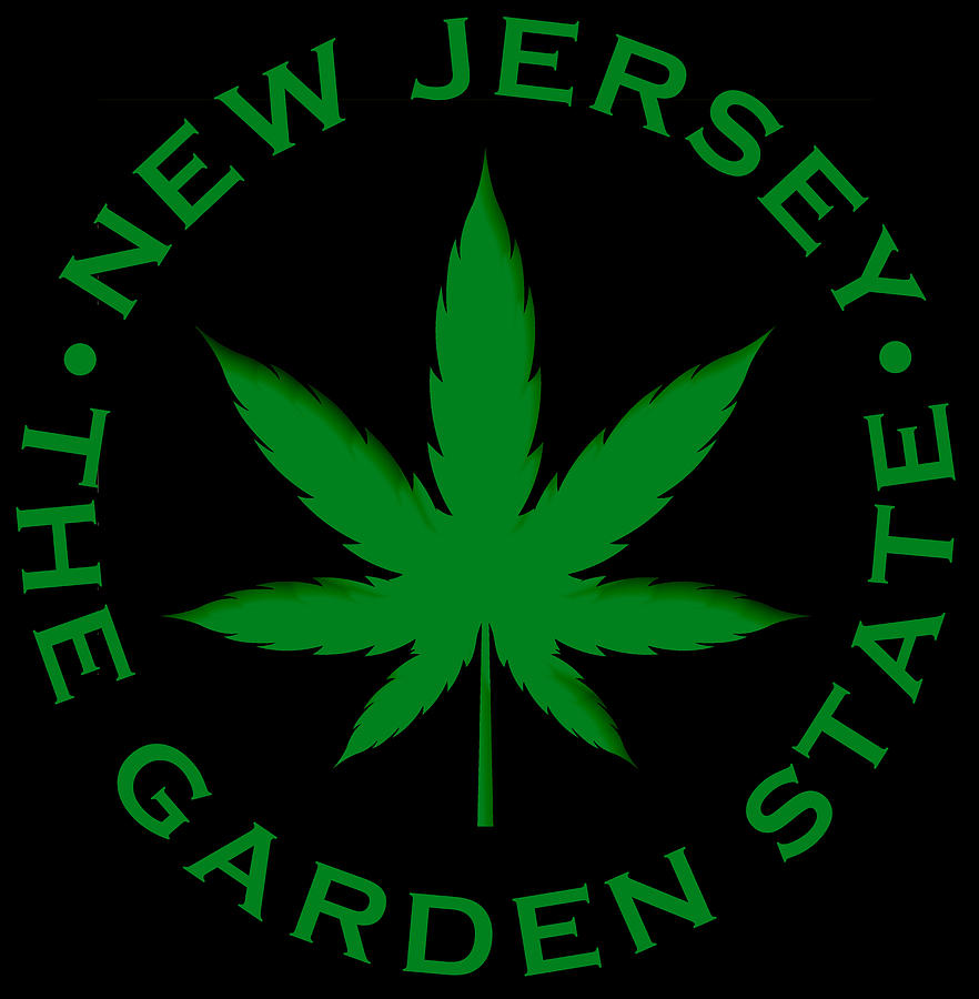 New Jersey Legalize Marijuana 2020 Pot Leaf T-Shirt Garden State Weed Painting by Tony Rubino