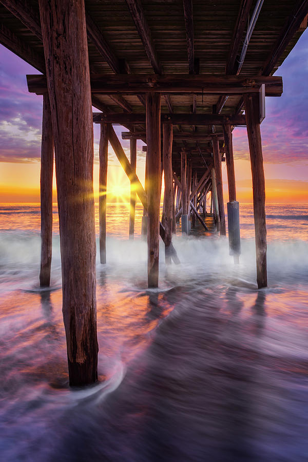 New Jersey Shore Pier Sunrise Photograph by Susan Candelario