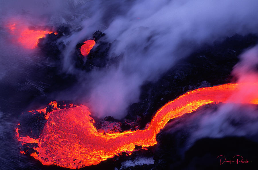 Volcano Photograph - New Land by Douglas Peebles
