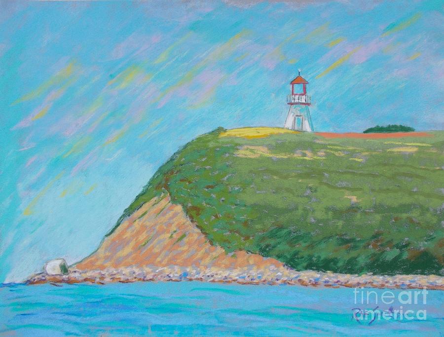New Lighthouse Quaker Island. Pastel by Rae  Smith PAC