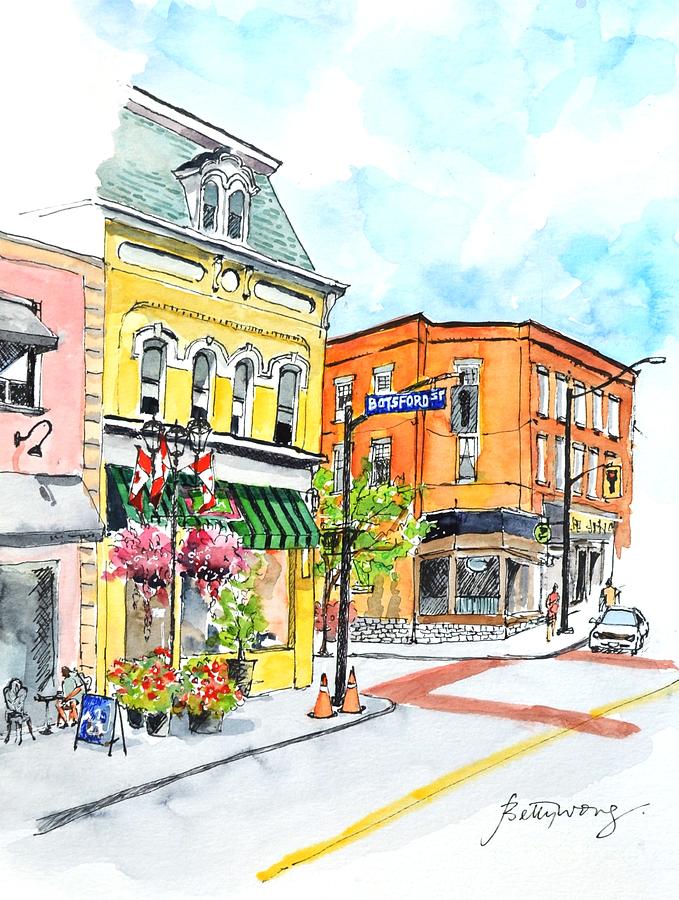 New Market, Ontario Painting by Betty M M Wong