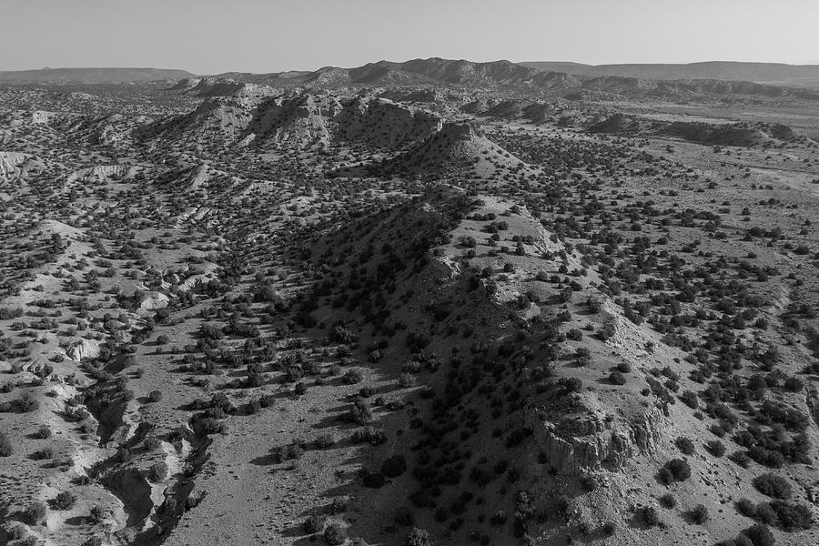New Mexico Aerial Black and White  Photograph by John McGraw