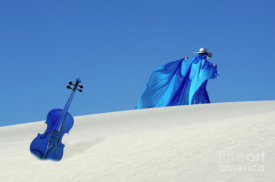 Mystic Blue And The Blue Violin Photograph by Bob Christopher