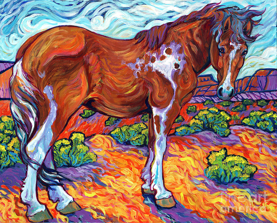 New Mexico Pony Painting by Jenn Cunningham
