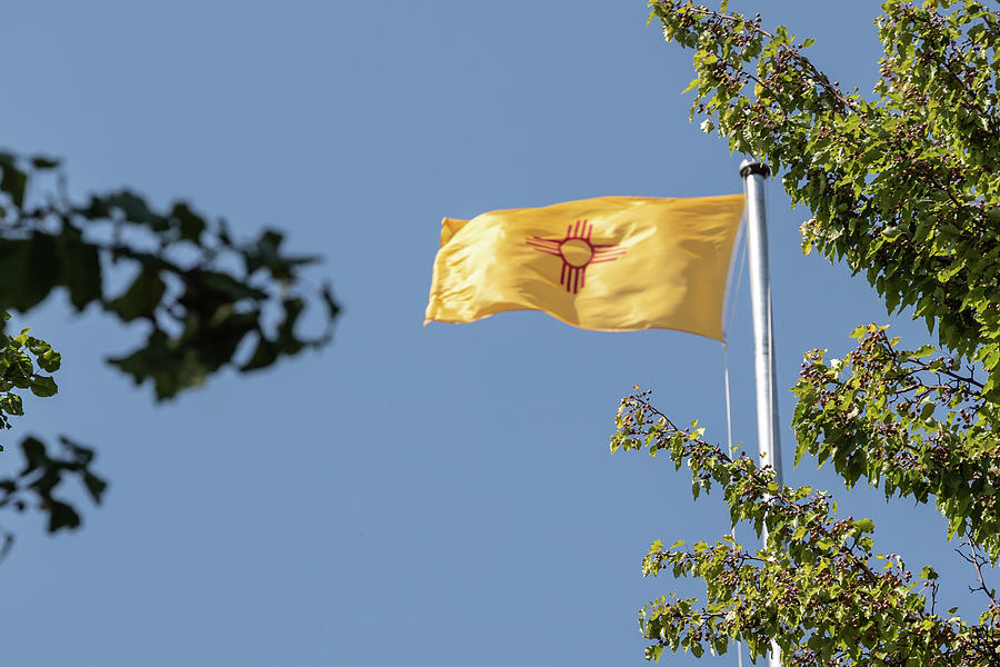 New Mexico State Capitol Flag  Photograph by John McGraw