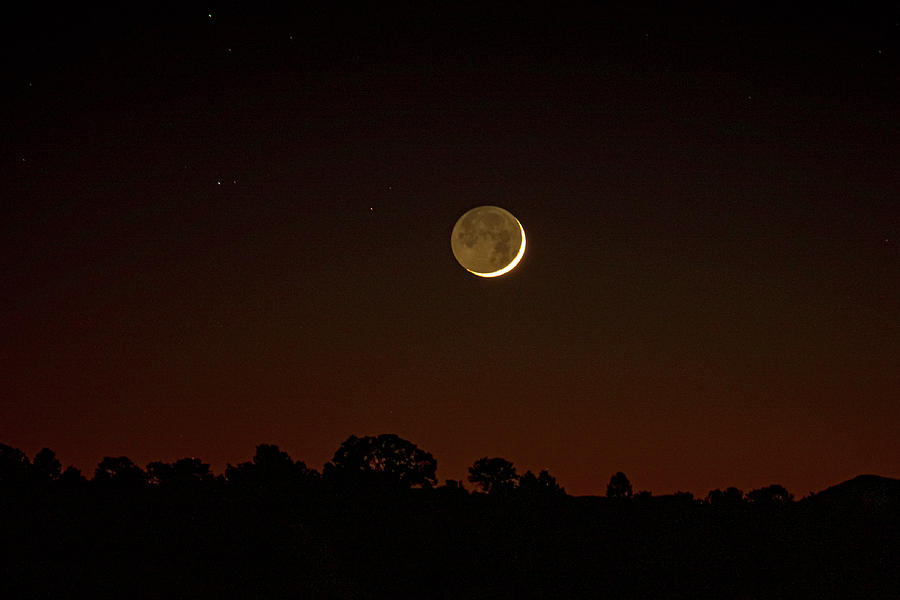 New Moon from Llano Quemado NM Photograph by Elijah Rael