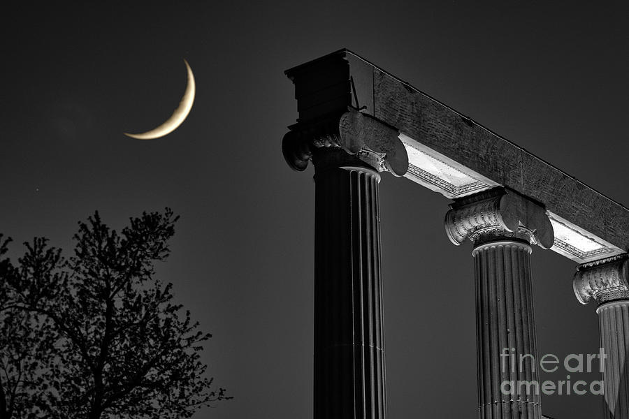 New Moon Over Ruins Photograph by Charline Xia