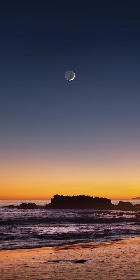 New Moon Sunset Photograph by Cliff Wassmann