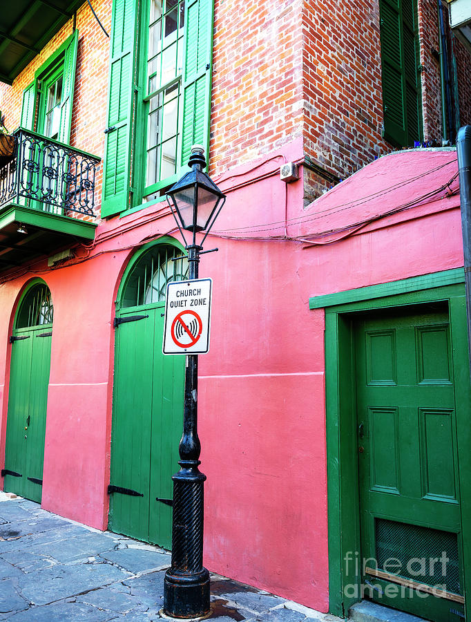 New Orleans Church Quiet Zone at Pirate Alley Photograph by John Rizzuto