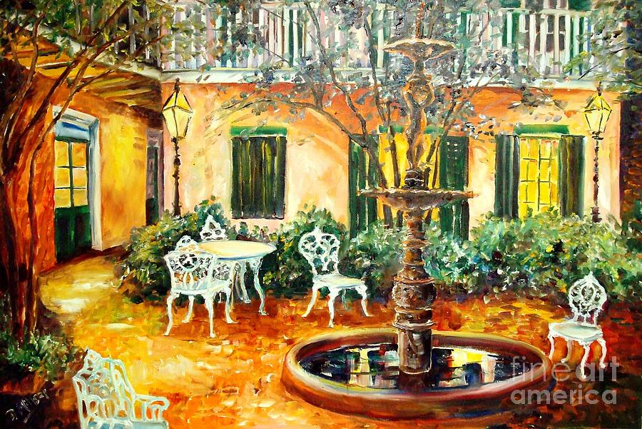 New Orleans Courtyard Painting by Diane Millsap