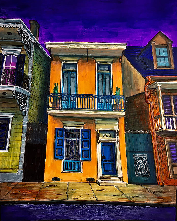 New Orleans French Quarter Drawing by Valeriya Hodackovskaya