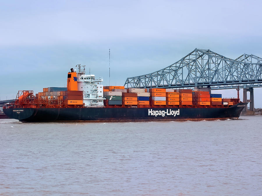 New Orleans Hauling Cargo Containers Photograph by Cathy Anderson New Orleans Hauling Cargo Containers Photograph by Cathy Anderson