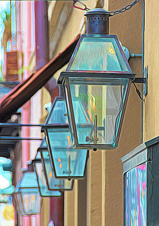 New Orleans Lanterns French Quarter - Colorful Photograph by Debra Martz