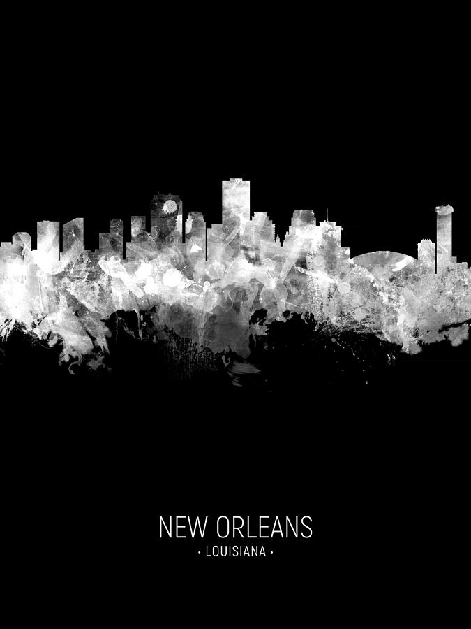 New Orleans Louisiana Skyline #03 Digital Art by Michael Tompsett