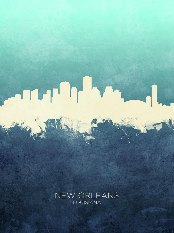 New Orleans Louisiana Skyline #34 Digital Art by Michael Tompsett