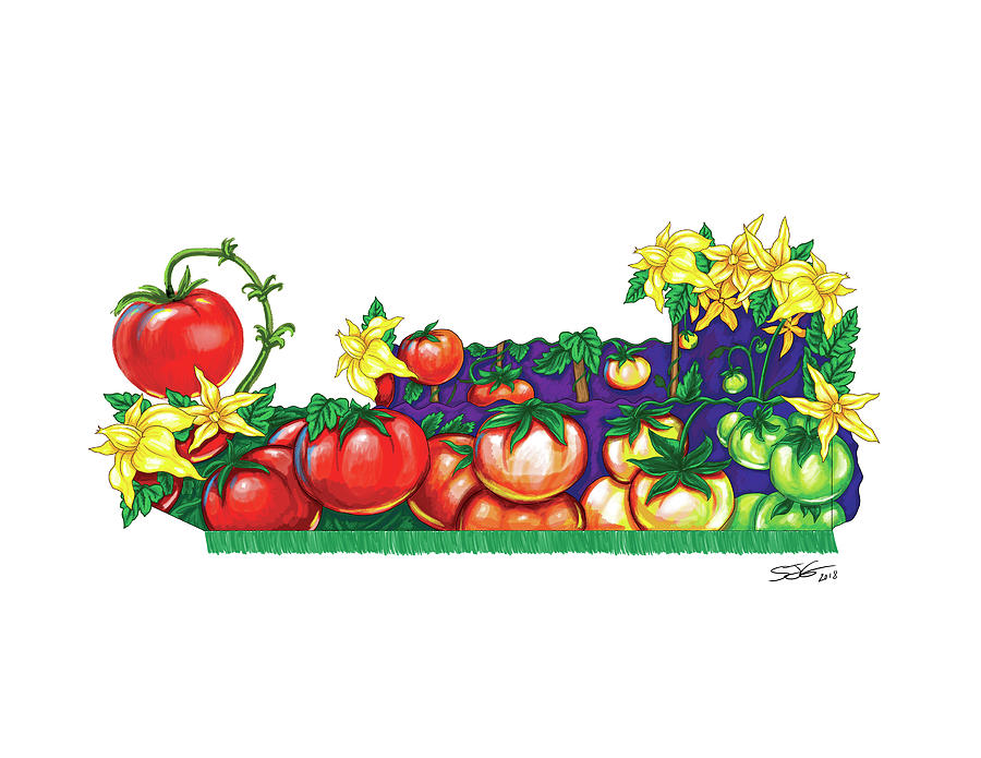 New Orleans Mardi Gras 2019 Float Design #5, Creole Tomato Festival Drawing