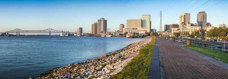 New Orleans River Walk Panorama Photograph by Drnadig