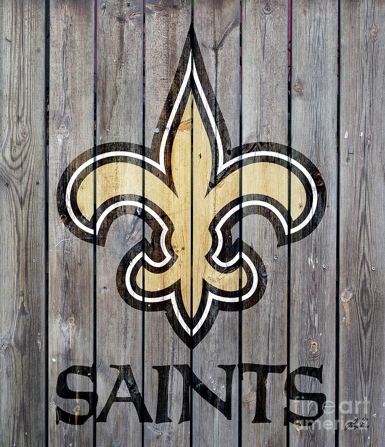 New Orleans Saints Wood Art 3 Digital Art by CAC Graphics