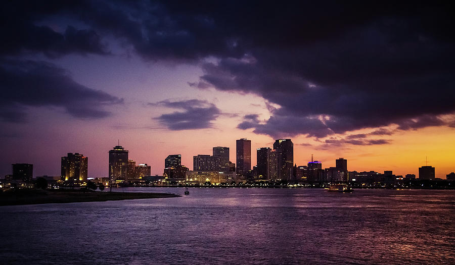 New Orleans Skyline At Night Photograph by Greg and Chrystal Mimbs ...