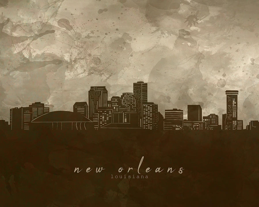 New Orleans Skyline Panorama 4 Digital Art