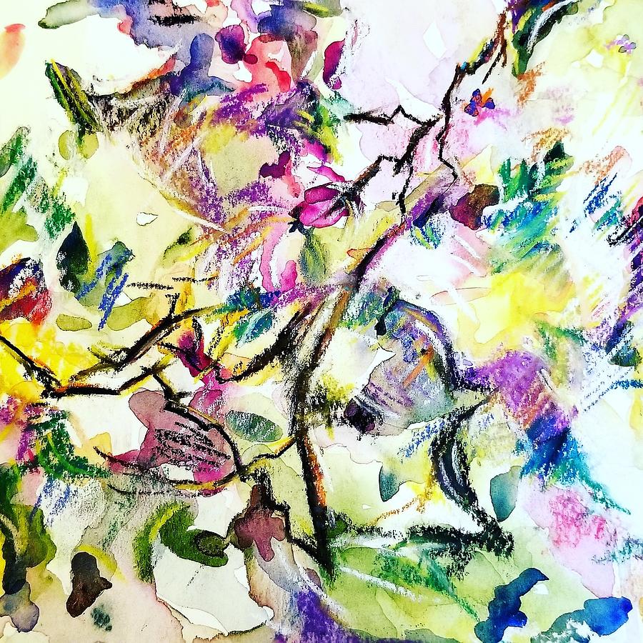 New Orleans Spring Garden  Mixed Media by Julie TuckerDemps