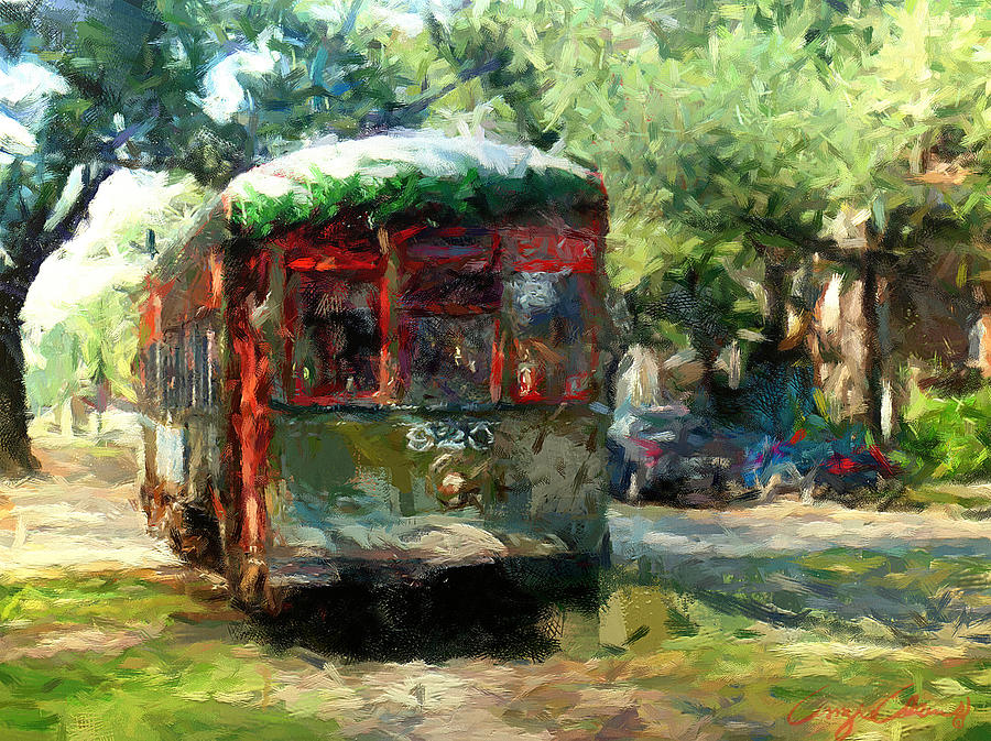 New Orleans Streetcar  Painting by Amzie Adams
