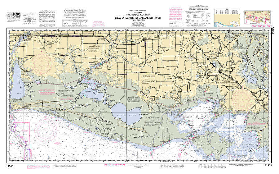 New Orleans To Calcasieu River West Section Intercoastal Waterway ...