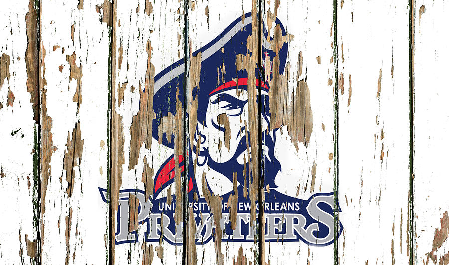 New Orleans University Vintage College Logo Peeling Paint Barn Wood