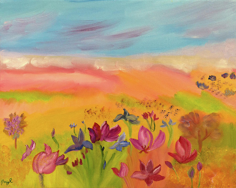 Garden Painting - Magnolia Fields  by Meryl Goudey