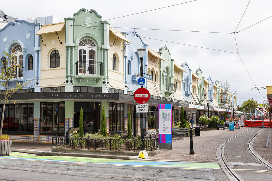 New Regent Street in downtown Christchurch, New Zealand Photograph by Powerofforever