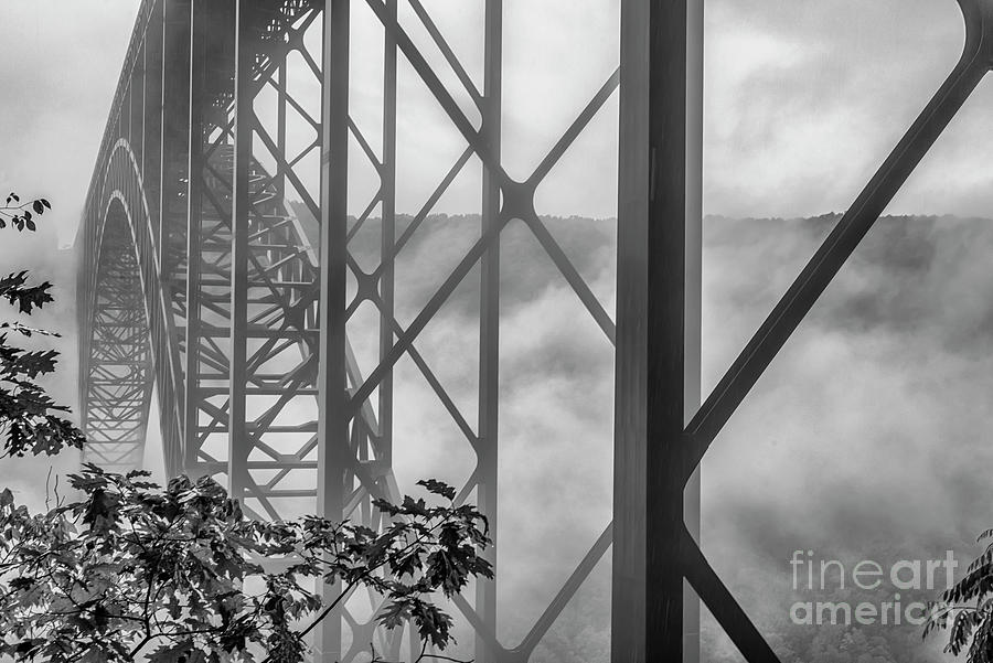 New River Gorge Bridge in Mist Photograph by Thomas R Fletcher