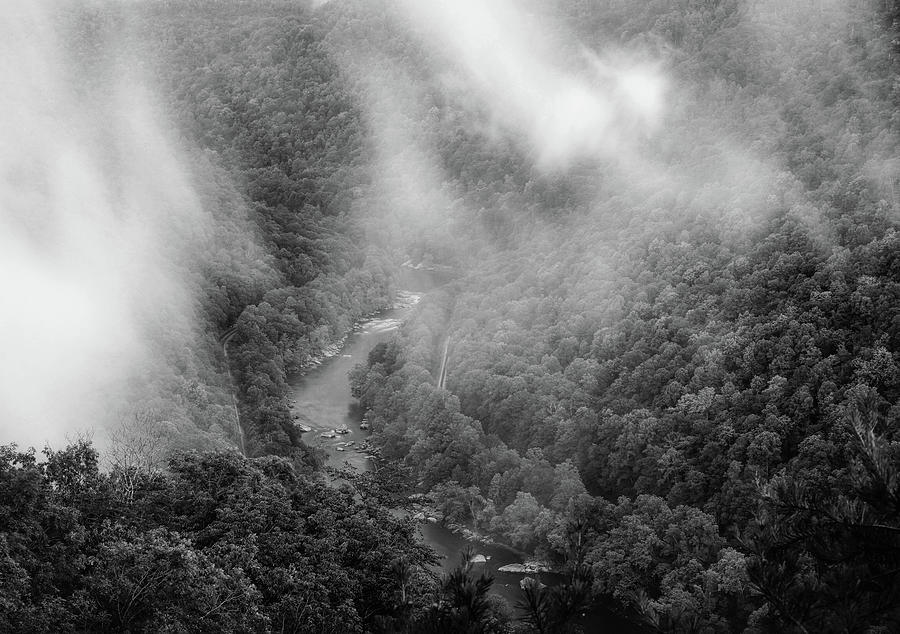 New River Gorge Fog Photograph by Dan Sproul