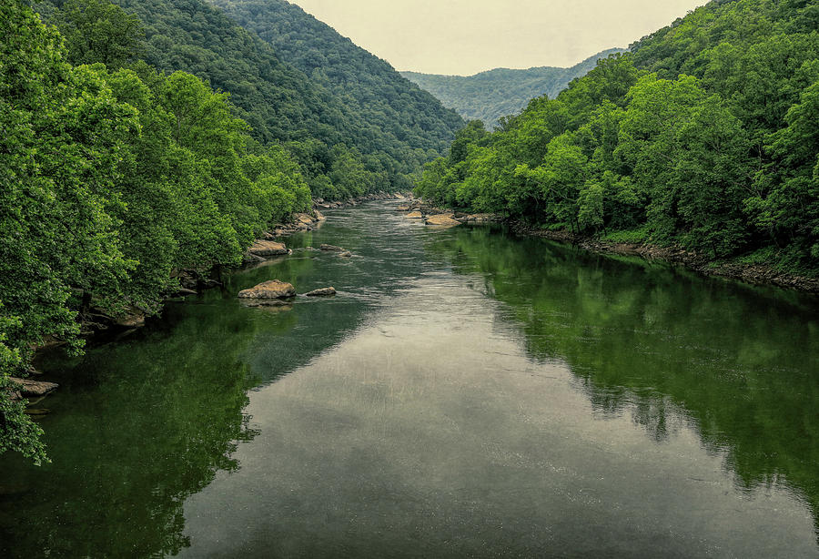 New River Gorge Textured Photograph by Dan Sproul